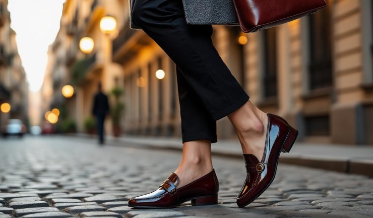 découvrez nos conseils pour porter des mocassins femme en cuir verni bordeaux avec élégance et style, alliant confort et sophistication pour toutes vos occasions.